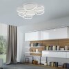 Leuchten Direkt LED-taklampa PEBBLES, minnesfunktion, ovala bågar, 3000 Kelvin varmvit