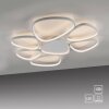 Leuchten Direkt LED-taklampa PEBBLES, minnesfunktion, ovala bågar, 3000 Kelvin varmvit