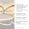 Leuchten Direkt LED-taklampa PEBBLES, minnesfunktion, ovala bågar, 3000 Kelvin varmvit
