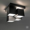 Leuchten Direkt LED-taklampa TETRIS med 4 kantiga ljusmoduler, 3000 Kelvin varmvit