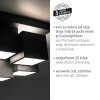 Leuchten Direkt LED-taklampa TETRIS med 4 kantiga ljusmoduler, 3000 Kelvin varmvit
