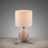 Leuchten Direkt Bordslampa TED, hundformad beige keramikfot, 3000 Kelvin varmvit