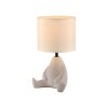 Leuchten Direkt Bordslampa TED, hundformad beige keramikfot, 3000 Kelvin varmvit
