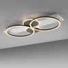 Leuchten Direkt LED-taklampa TROOPER med överlappande ovaler i vitt, 3000 Kelvin varmvit