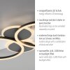 Leuchten Direkt LED-taklampa TROOPER med överlappande ovaler i vitt, 3000 Kelvin varmvit