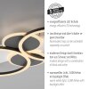 Leuchten Direkt LED-taklampa TROOPER med överlappande ovaler i vitt, 3000 Kelvin varmvit