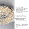 Leuchten Direkt LED-taklampa KULUNKA med klara fasetter, 3000 Kelvin varmvit