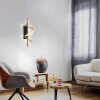 Leuchten Direkt modern LED-vägglampa Emanda med böjd mässingsfärgad arm