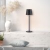 Leuchten Direkt LED-bordslampa BOTERIA, riktbar svart skärm, 3000 Kelvin varmvit