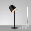 Leuchten Direkt LED-bordslampa BOTERIA, riktbar svart skärm, 3000 Kelvin varmvit