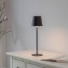 Leuchten Direkt LED-bordslampa BOTERIA, riktbar svart skärm, 3000 Kelvin varmvit