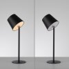 Leuchten Direkt LED-bordslampa BOTERIA, riktbar svart skärm, 3000 Kelvin varmvit