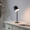 Leuchten Direkt LED-bordslampa BOTERIA, riktbar svart skärm, 3000 Kelvin varmvit