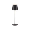 Leuchten Direkt LED-bordslampa BOTERIA, riktbar svart skärm, 3000 Kelvin varmvit