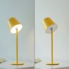 Leuchten Direkt LED-bordslampa BOTERIA, gul, justerbar, minnesfunktion, varmvit 3000 Kelvin