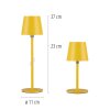 Leuchten Direkt LED-bordslampa BOTERIA, gul, justerbar, minnesfunktion, varmvit 3000 Kelvin