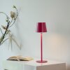Leuchten Direkt Bordslampa BOTERIA, rosa konisk skärm, justerbar, varmvit LED 3000 Kelvin