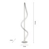 Paul Neuhaus LED-golvlampa Q-SWING, fjärrdimbar, justerbar ljusfärg 2700-5000 Kelvin