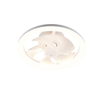 Reality vit takfläkt Pajala, LED, justerbar ljusfärg 2700-6500 Kelvin