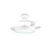 Reality LED-takfläkt Kerava, dimbar med fjärrkontroll, justerbar ljusfärg 2700-6500 Kelvin