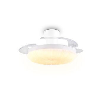 Reality LED-takfläkt Kiruna, glittrande, fjärrdimbar, justerbar ljusfärg 2700-6500 Kelvin
