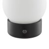 Brilliant LED-bordslampa Dori med sfärisk vit glasskärm, 2700 Kelvin varmvit