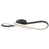 Brilliant Leuchten LED-taklampa Hinton med böjd slingform, svart skärm, 3000 Kelvin varmvit