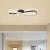 Brilliant Leuchten LED-taklampa Hinton med böjd slingform, svart skärm, 3000 Kelvin varmvit
