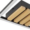Brilliant Industriell LED-taklampa Calma med trälameller, 3000 Kelvin varmvitt ljus