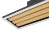 Brilliant Leuchten LED-plafond Calma med mörka trälameller, 3000 Kelvin varmvit