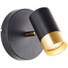 Brilliant cylindrisk väggspot Vigolo, vridbar, guldfärgad front, 3000 Kelvin varmvit