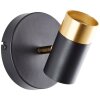 Brilliant cylindrisk väggspot Vigolo, vridbar, guldfärgad front, 3000 Kelvin varmvit