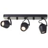 Brilliant takspot Vertino med 3 roterbara svarta spottskärmar, 3000 Kelvin varmvitt ljus