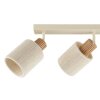 Brilliant Leuchten Takspotlight Arlo med 3 beige tygskärmar i bohostil och vridbara huvuden