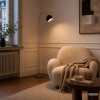 Brilliant Båglampa Helen med böjd arm och svart halvklotformad skärm i modern stil