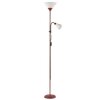 Brilliant Leuchten modern uplight-golvlampa Spari med 2 koniska vita skärmar