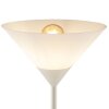 Brilliant Uplight-golvlampa Spari med sidriktad lässkärm, beige stomme och vit skärm
