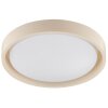 Brilliant modern LED-plafond Sonora med platt, rund form i beige, 3000 Kelvin varmvit