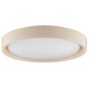 Brilliant modern LED-plafond Sonora med platt, rund form i beige, 3000 Kelvin varmvit
