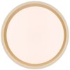 Brilliant modern LED-plafond Sonora med platt, rund form i beige, 3000 Kelvin varmvit