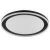 Brilliant rund LED-taklampa Pederson, svart skärm, justerbar ljusfärg 2700-6500 Kelvin