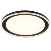 Brilliant rund LED-taklampa Pederson, svart skärm, justerbar ljusfärg 2700-6500 Kelvin