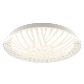 Brilliant Leuchten platt, rund LED-plafond Oscara, vit, ställbar ljusfärg 2700-4000 Kelvin
