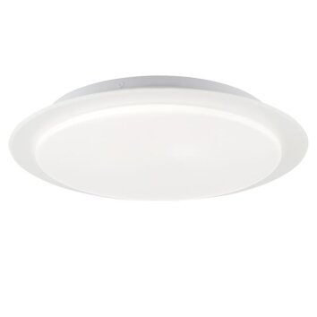 Brilliant Leuchten LED-taklampa Vittoria, platt och rund, vit, 4000 Kelvin neutralvit