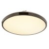 Brilliant modern plattrund LED-taklampa Nova, vit skärm, justerbar ljusfärg 2700-6500 Kelvin