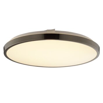 Brilliant modern plattrund LED-taklampa Nova, vit skärm, justerbar ljusfärg 2700-6500 Kelvin