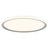 Brilliant platt rund LED-taklampa Carloz, minnesfunktion, i silver, 3000 Kelvin varmvit