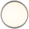 Brilliant platt rund LED-taklampa Carloz, minnesfunktion, i silver, 3000 Kelvin varmvit
