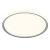 Brilliant platt rund LED-taklampa Carloz, minnesfunktion, i silver, 3000 Kelvin varmvit