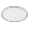 Brilliant platt rund LED-taklampa Carloz, minnesfunktion, i silver, 3000 Kelvin varmvit